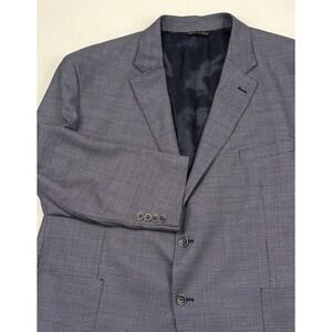 Reda 1865/ Ticknors Wool Unstructured Sport Coat 50R Blue/Gray/Ivory Birdseye
